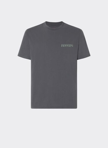 Ferrari Cotton T-shirt with Ferrari logo Grigio Titano CJMTH0031JCO0045f