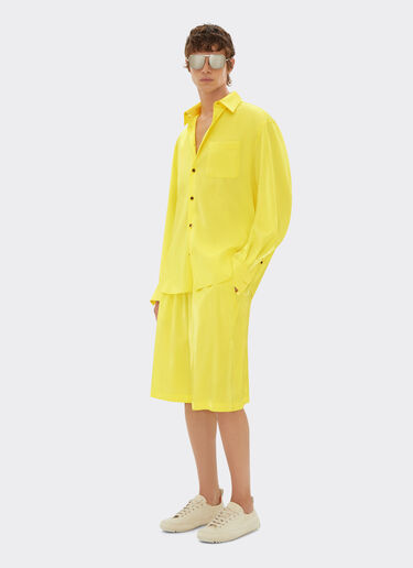 Ferrari Camisa de viscosa brillante Giallo Modena 21874f