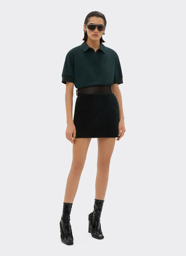 Shearling mini skirt Ferrari Shearling mini skirt Army 20987f