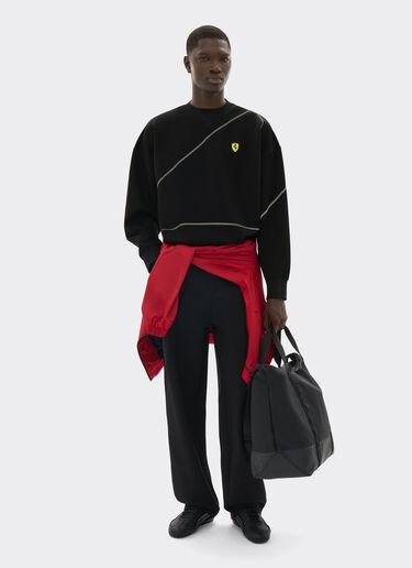  Pull à manches longues en tissu Scuba Nero SJMSW0082JCO0025f