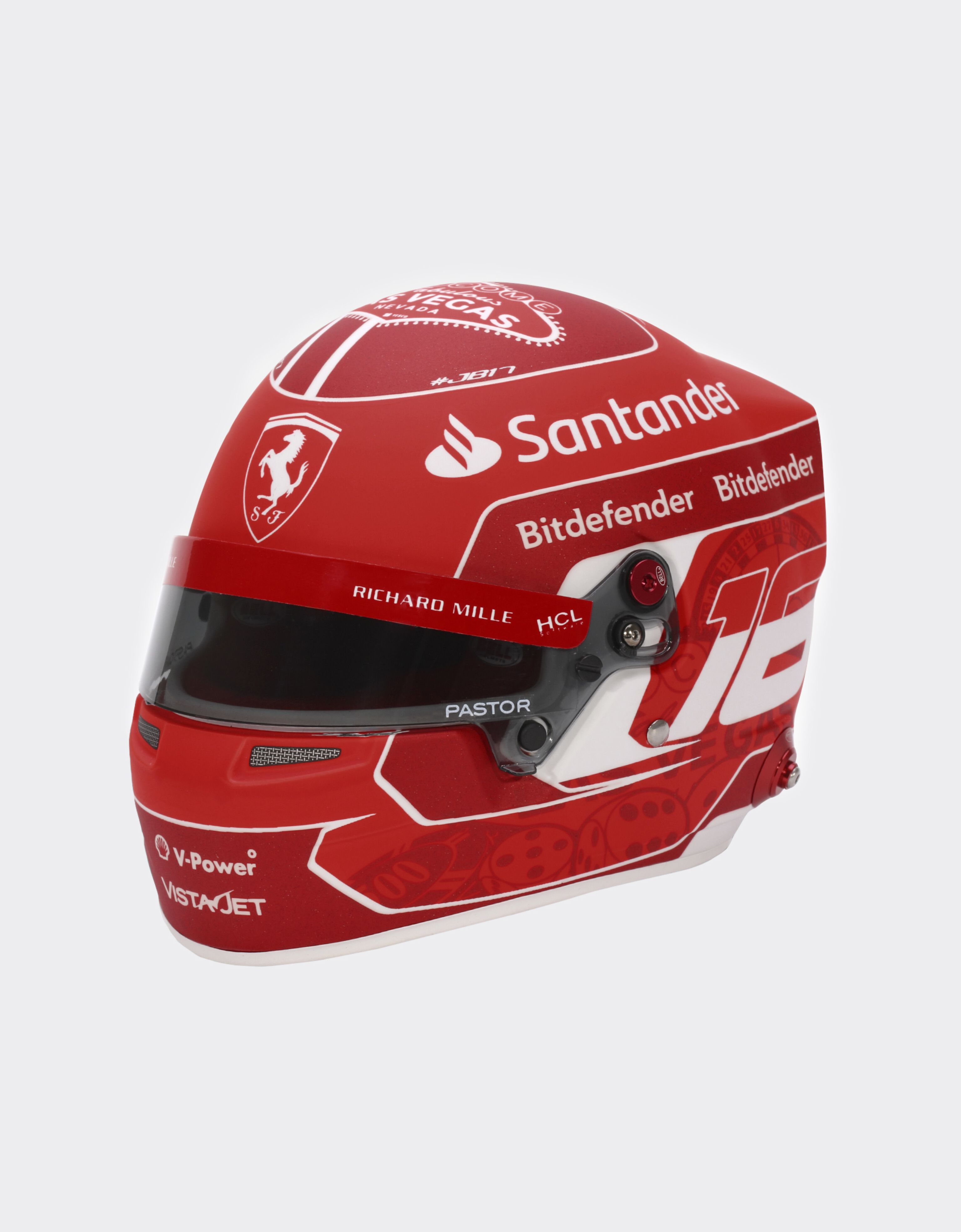 ミニヘルメット 2023 シャルル・ルクレール 1:2スケール - ラスベガススペシャルエディション、レッドの | Ferrari®