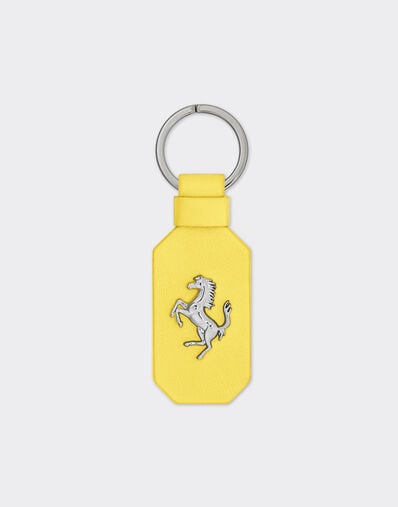 Ferrari Leather keyring with Prancing Horse Giallo Modena 22049f