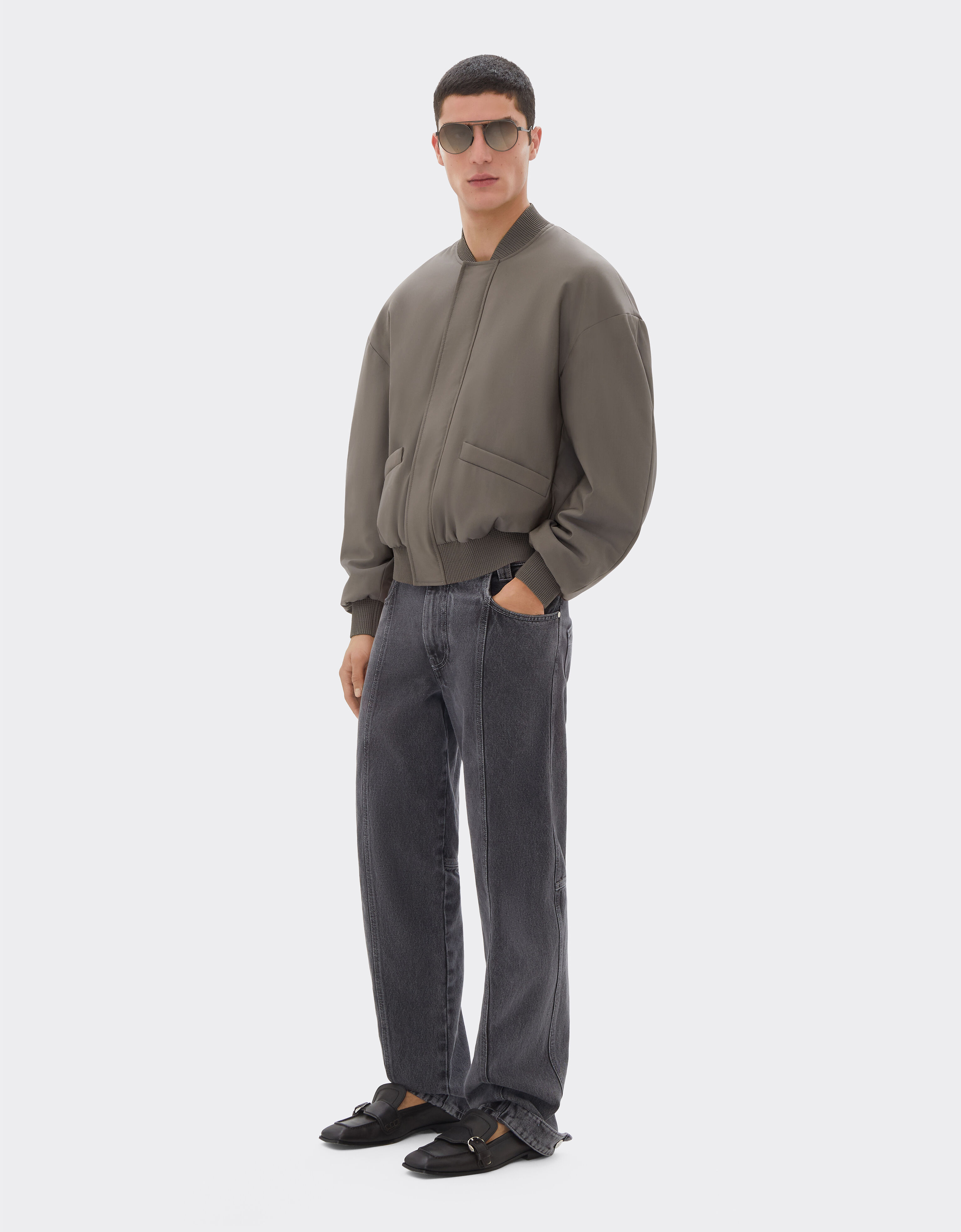 Ferrari Bomber jacket in cool Q-Cycle® wool Clay 50040f