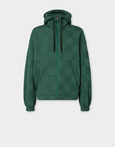 Ferrari Bomber jacket in 3D-effect jersey Ficus Green 22076f