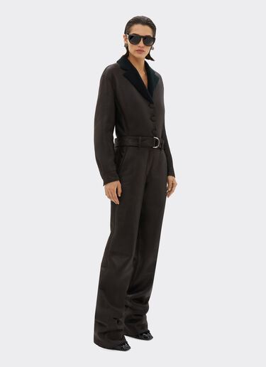 Ferrari Jumpsuit in shearling Dark brown 20984f