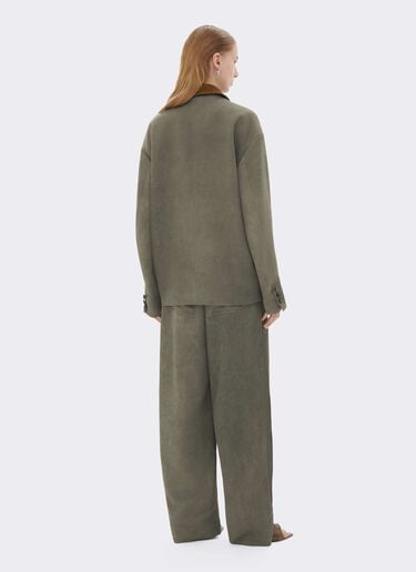 Pantalón de viscosa con efecto vintage Ferrari Pantalón de viscosa con efecto vintage Olive green CWWTR0017WVI0005f