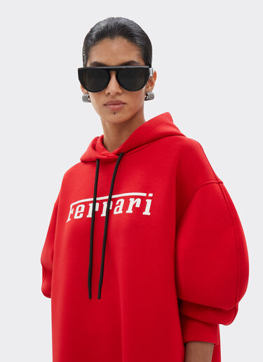 Ferrari Sweatshirt-Kleid aus Baumwolle mit Ferrari-Logo Rosso Corsa 48734f