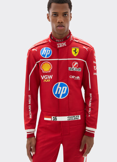 Ferrari Charles Leclerc Combinaison Puma pour la Scuderia Ferrari Rouge LA08Mf