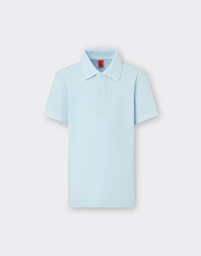 Ferrari Children’s polo shirt in organic cotton piqué Optical White 48531fK