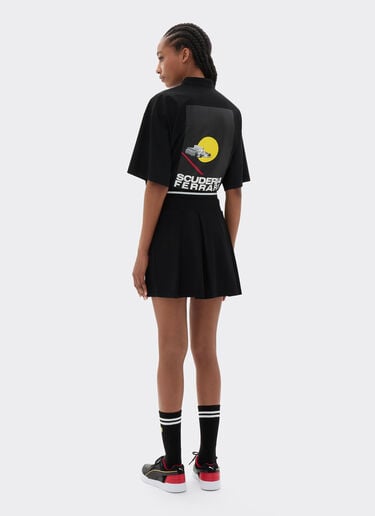  Minirock aus technischem Piqué Nero SKWTR0001KWO0003f