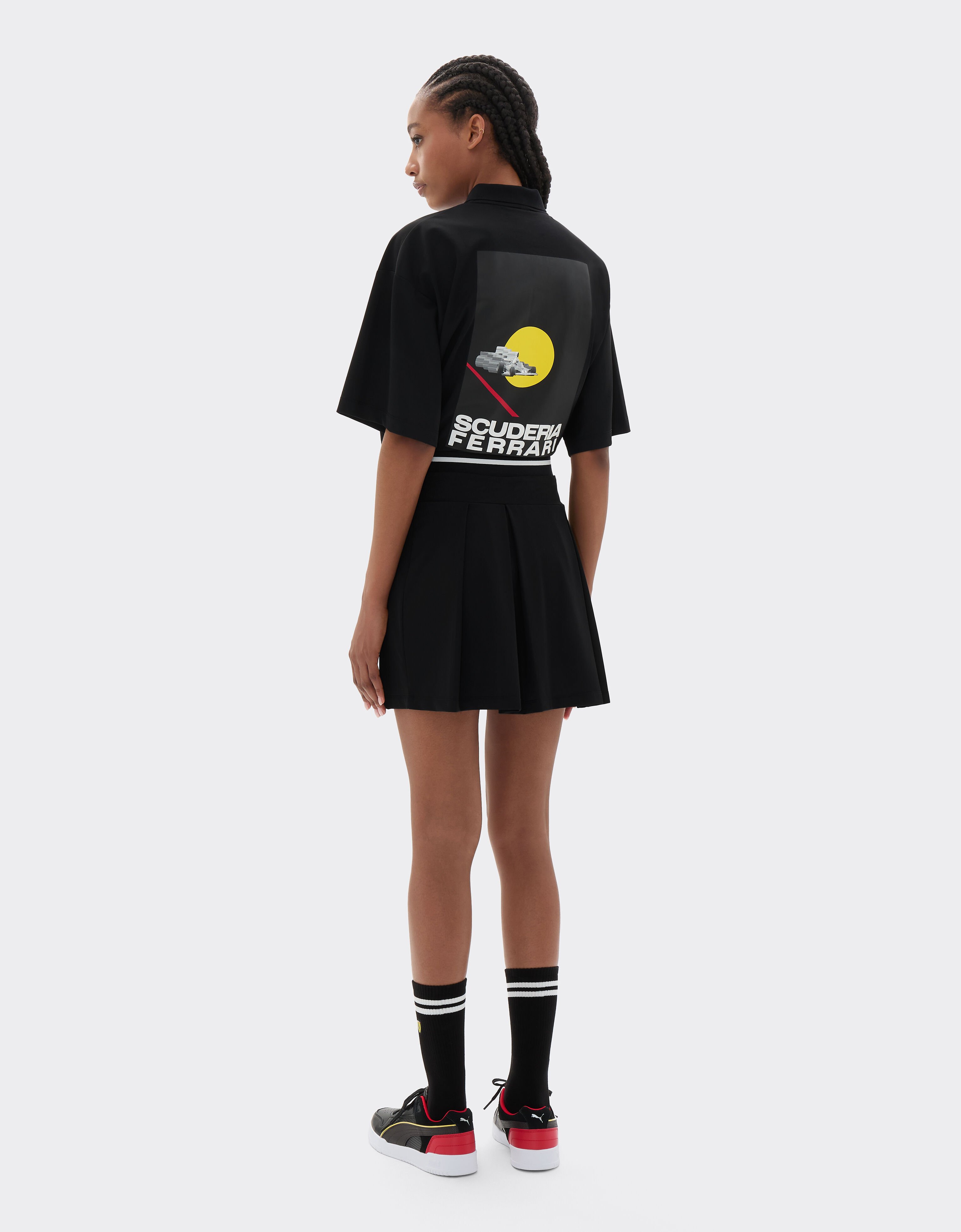  Minirock aus technischem Piqué Nero SKWTR0001KWO0003f