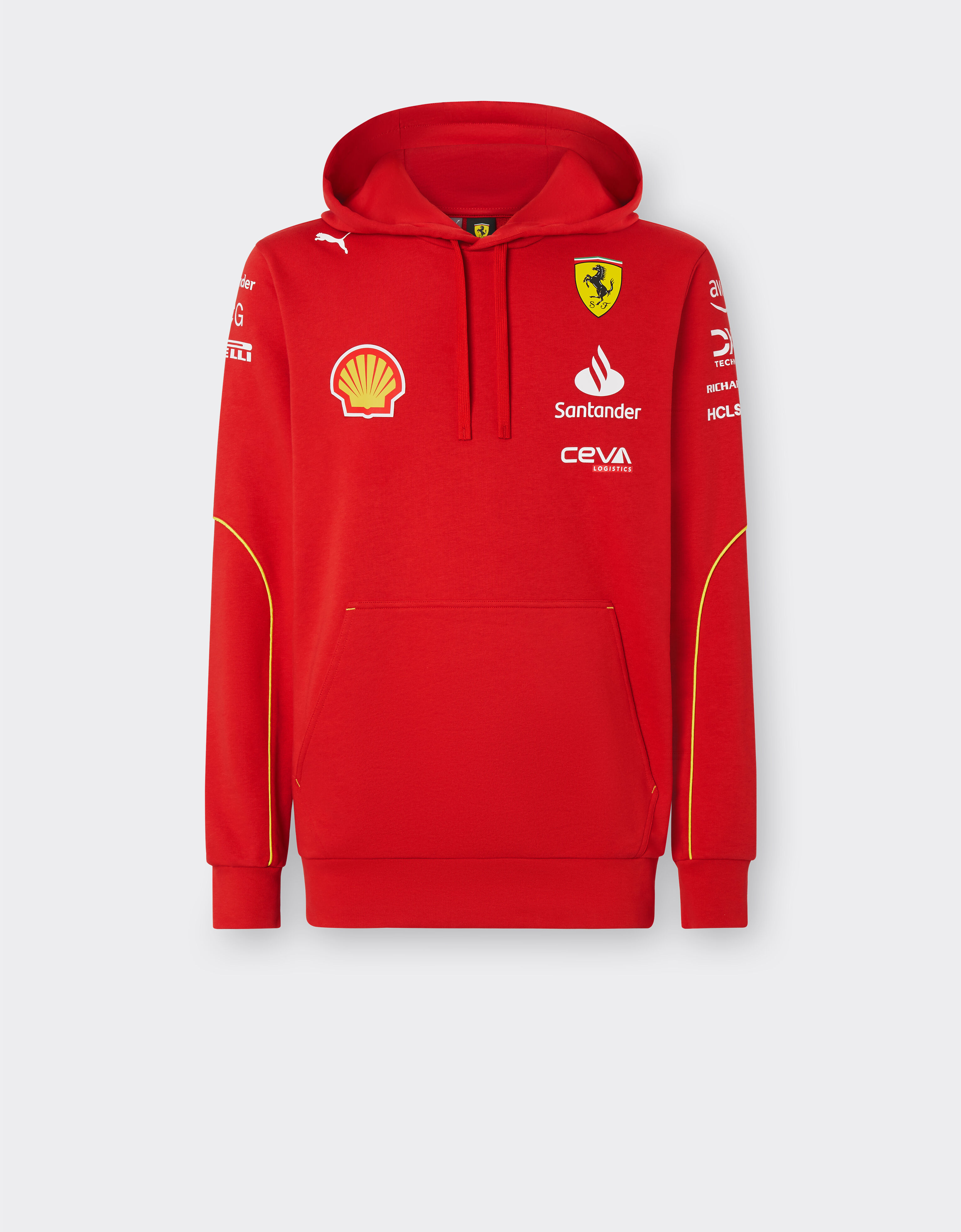 Ferrari Sweat-shirt à capuche Replica team Scuderia Ferrari 2024 Rosso Corsa F1135f