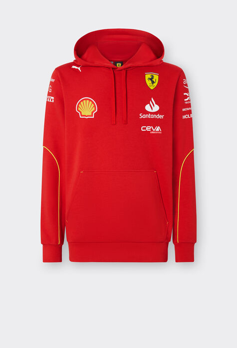 Ferrari 2024 Scuderia Ferrari チーム レプリカ フード付きスウェットシャツ Rosso Corsa F1146f