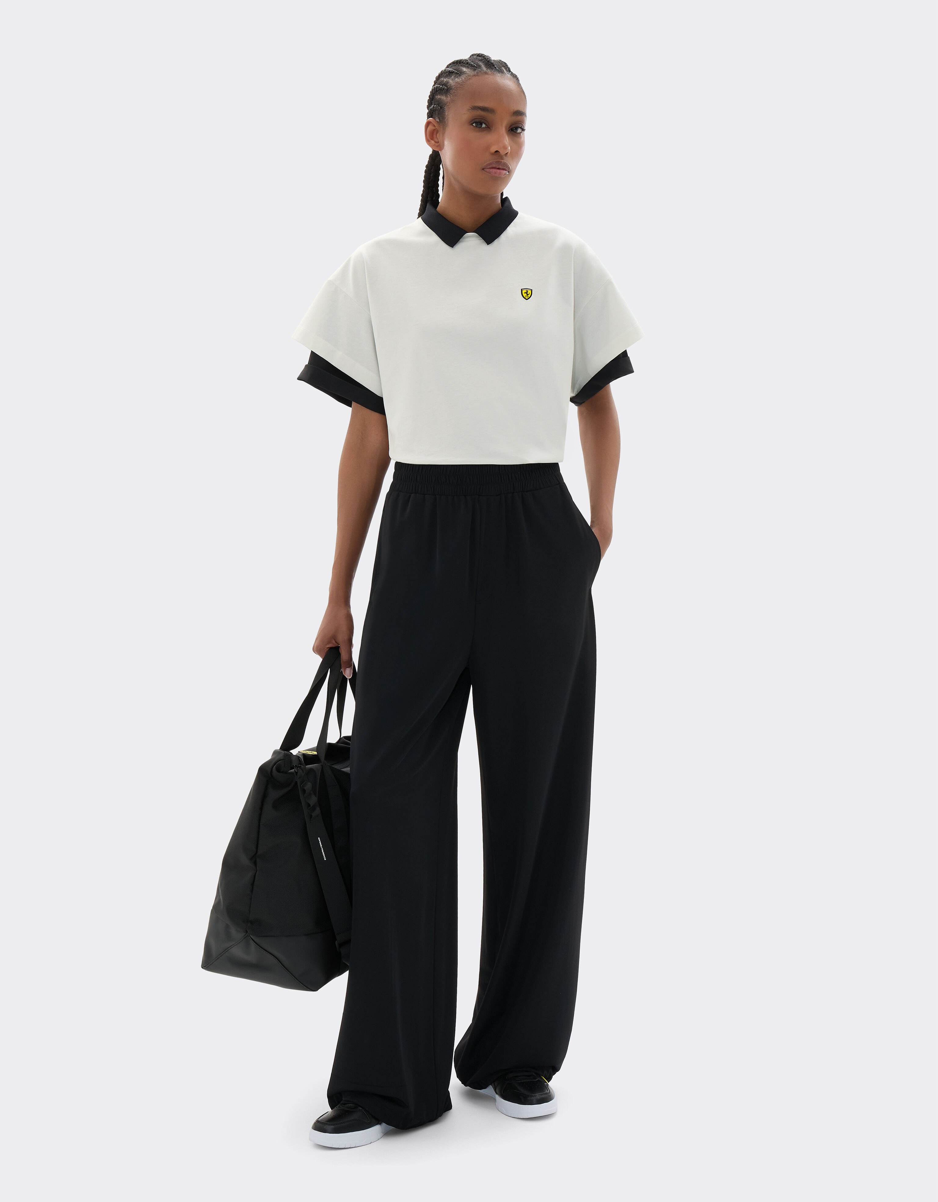  Jogginghose aus technischem Piqué Nero SJWSK0003JCO0023f