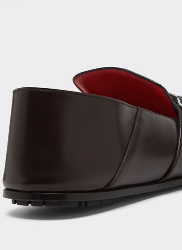 Mocasín de piel cepillada Ferrari Mocasín de piel cepillada Espresso 22743f