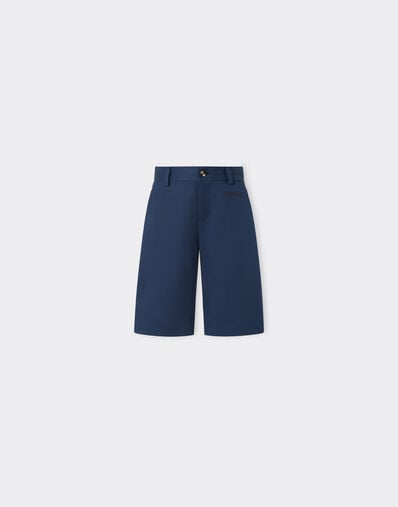 Ferrari Pantalones pantalones cortos de gabardina de algodón Navy 22336fK