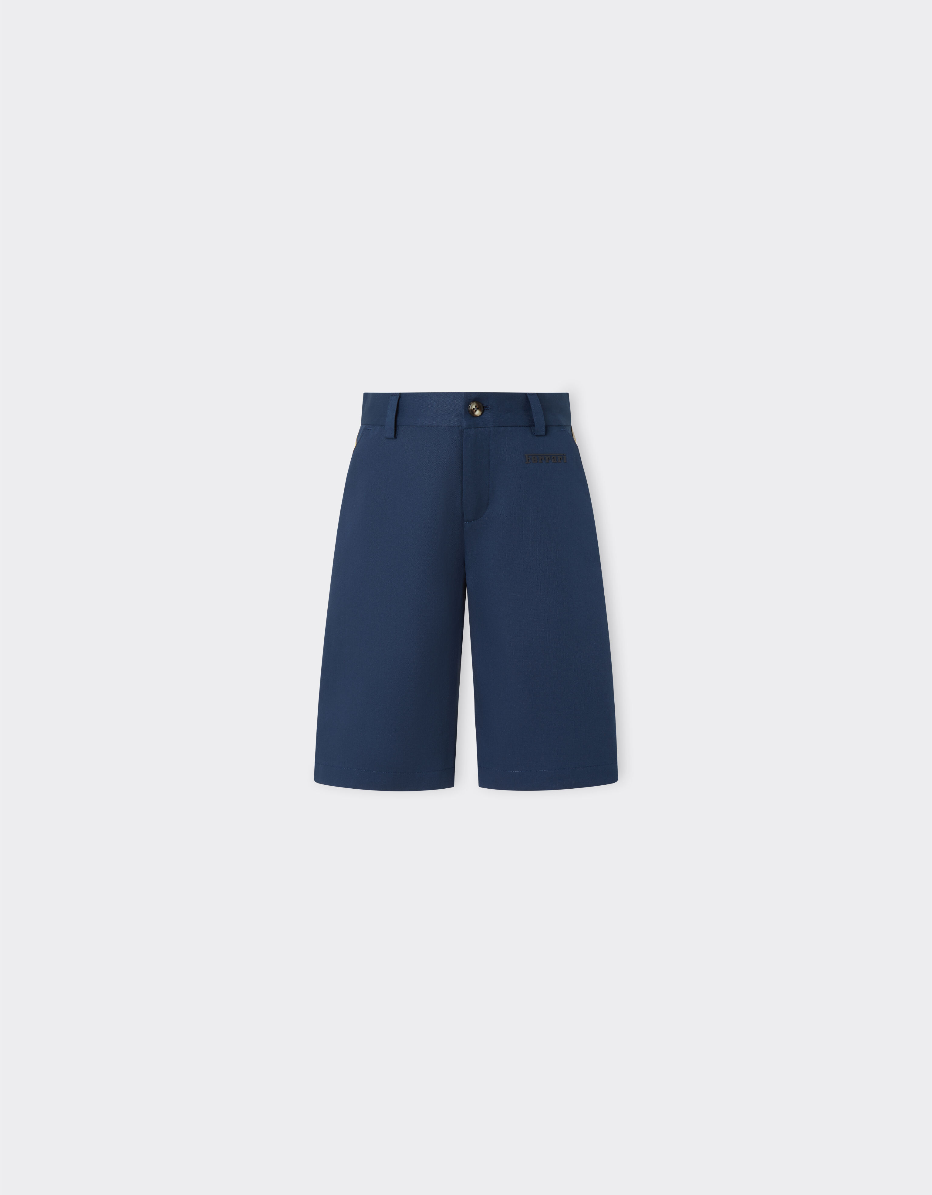 Ferrari Pantalone short in gabardine di cotone Navy 22336fK
