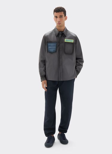 Reconditioned by Ferrari denim overshirt jacket Ferrari Reconditioned by Ferrari denim overshirt jacket Dark Grey 50147f