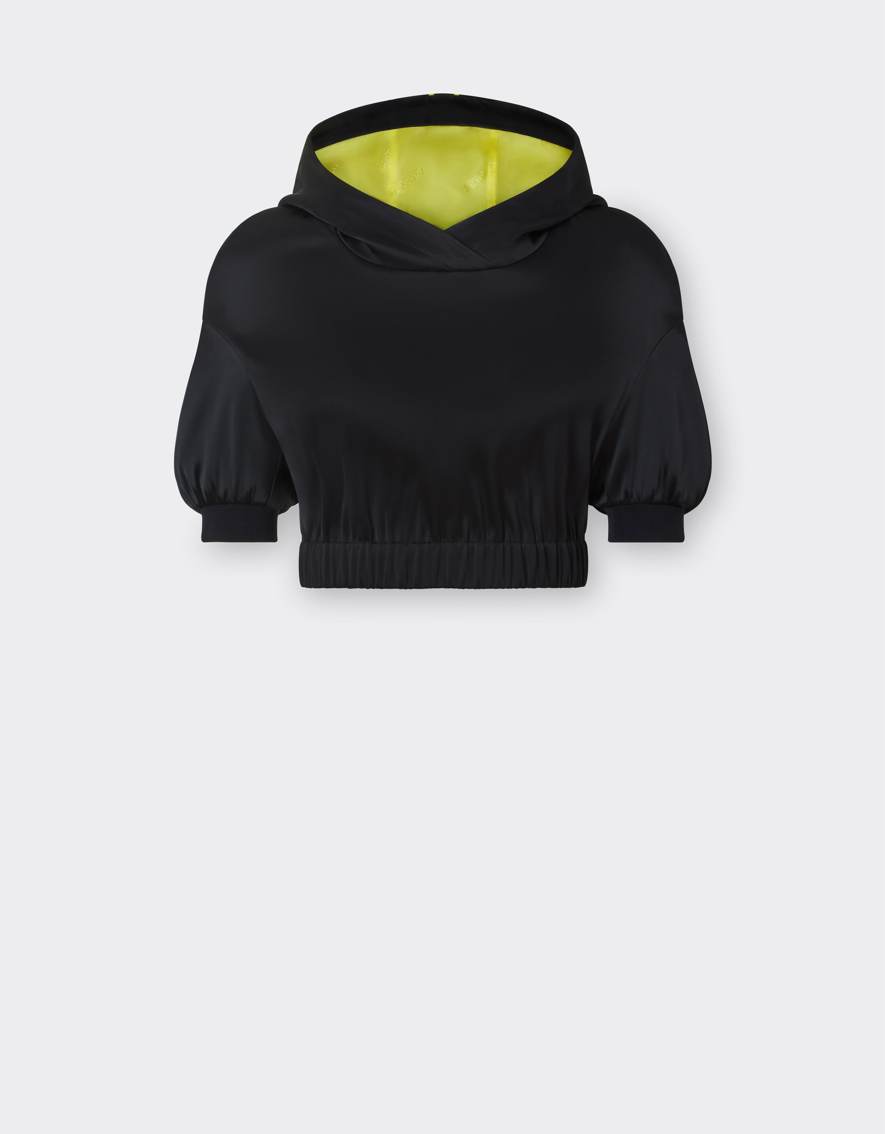 ${brand} Cropped sweatshirt with hood ${colorDescription} ${masterID}