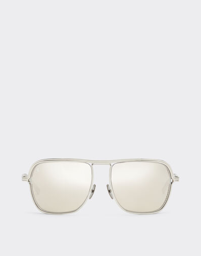 Ferrari Ferrari sunglasses in titanium with white gold mirror lens Black 22189f