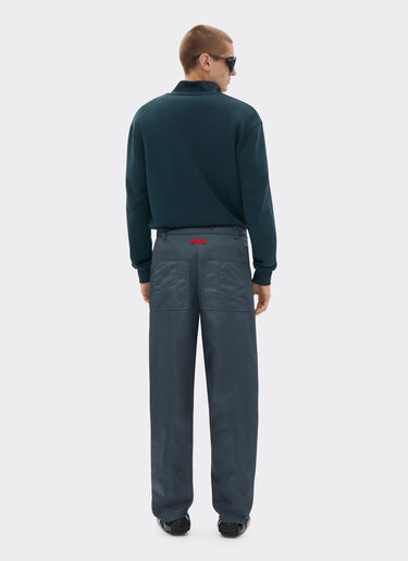 Ferrari Sweater in technical fabric with zip Army 21192f