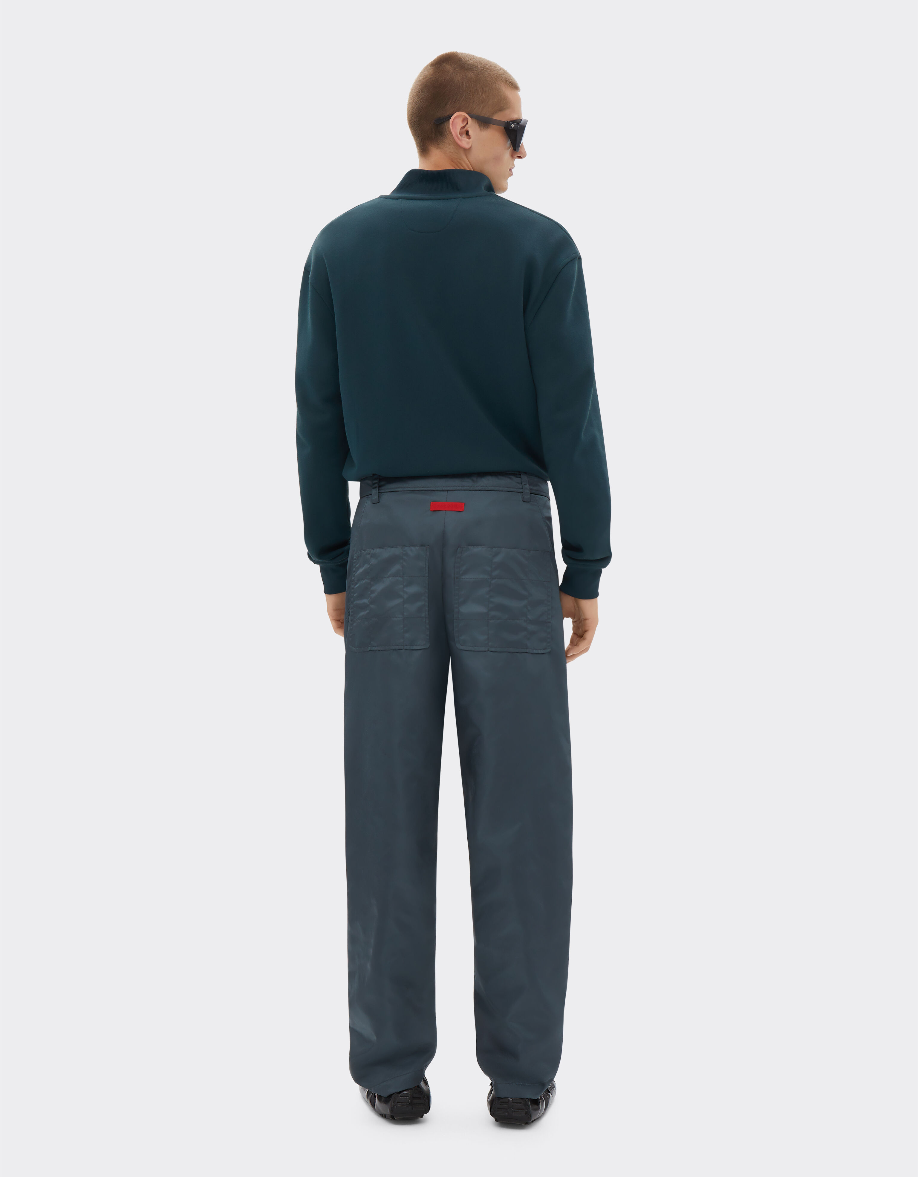 Ferrari Sweater in technical fabric with zip Army 21192f