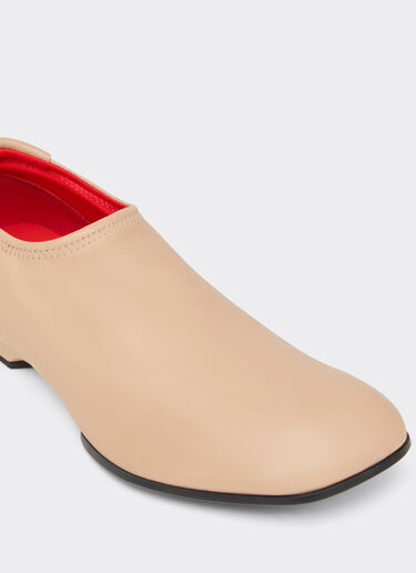 Glossy Leather Mules with Square Heel Ferrari Glossy Leather Mules with Square Heel Panna CSWML0006XL00032f