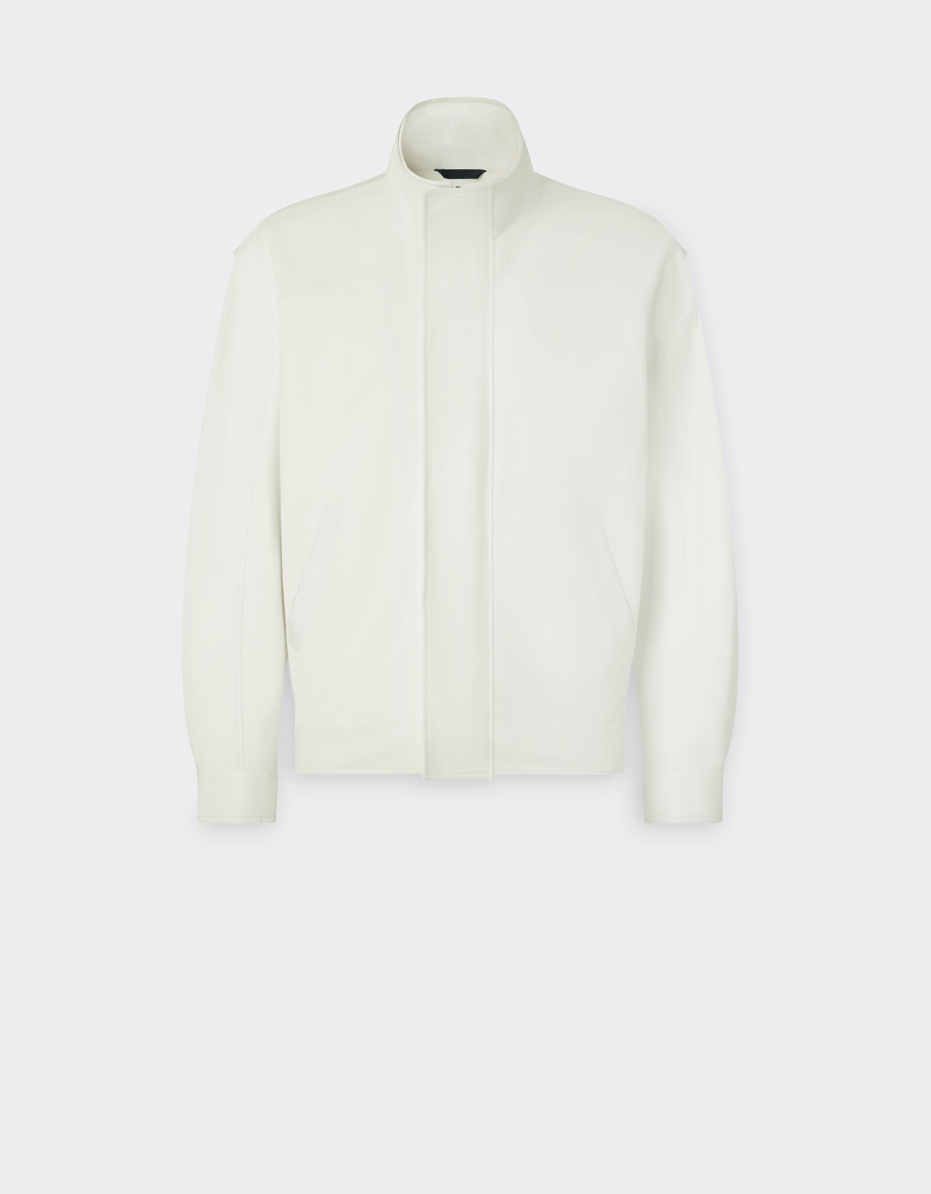 ${brand} Blouson bombardier "plume" en cuir souple ${colorDescription} ${masterID}