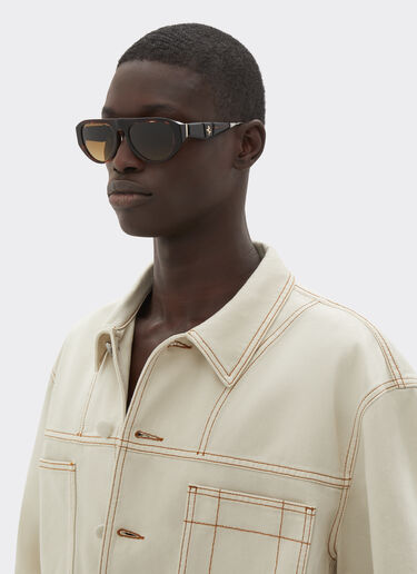Ferrari Ferrari sunglasses in Havana acetate with polarised brown gradient lenses Beige F1549f