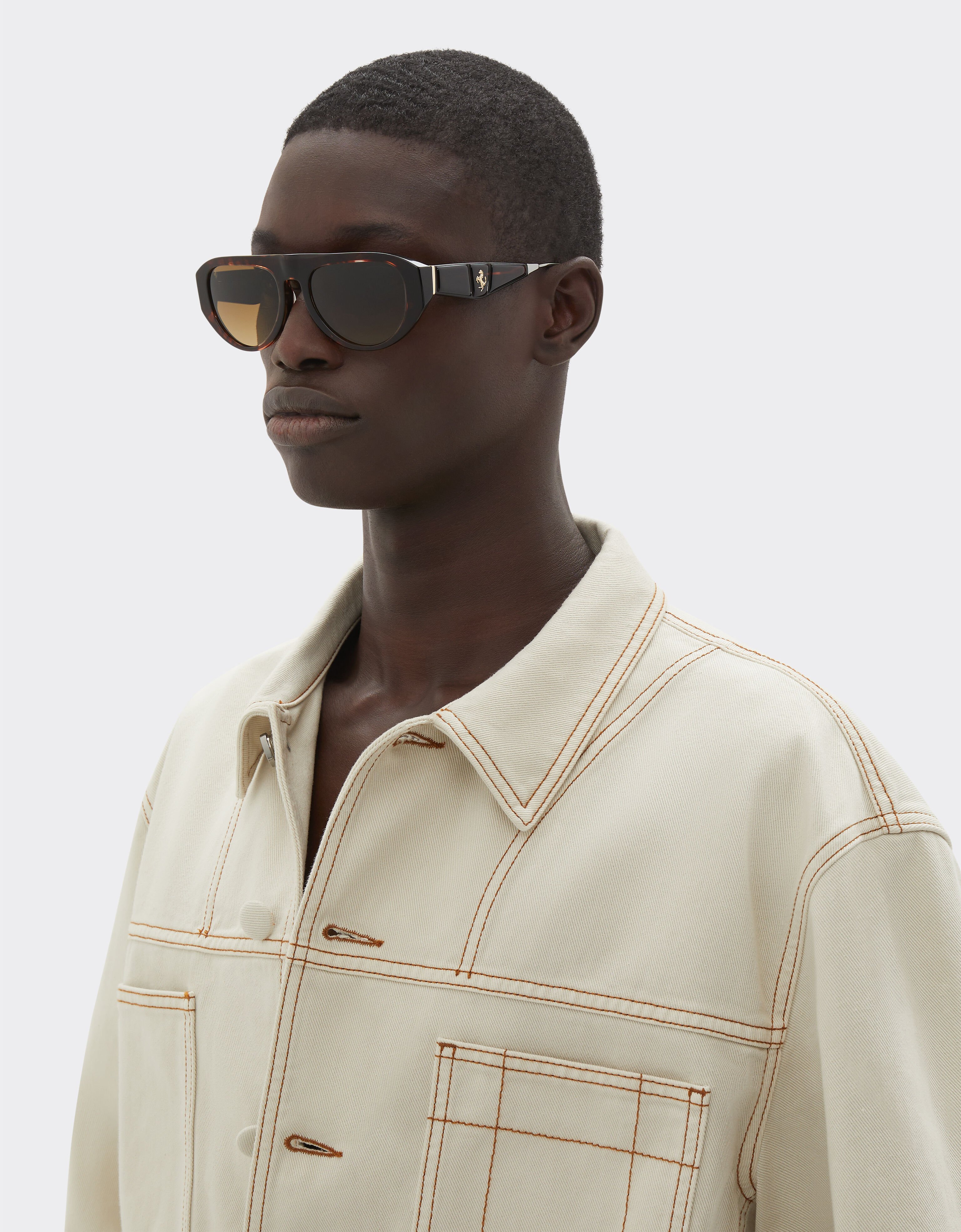 Ferrari Ferrari sunglasses in Havana acetate with polarised brown gradient lenses Beige F1549f