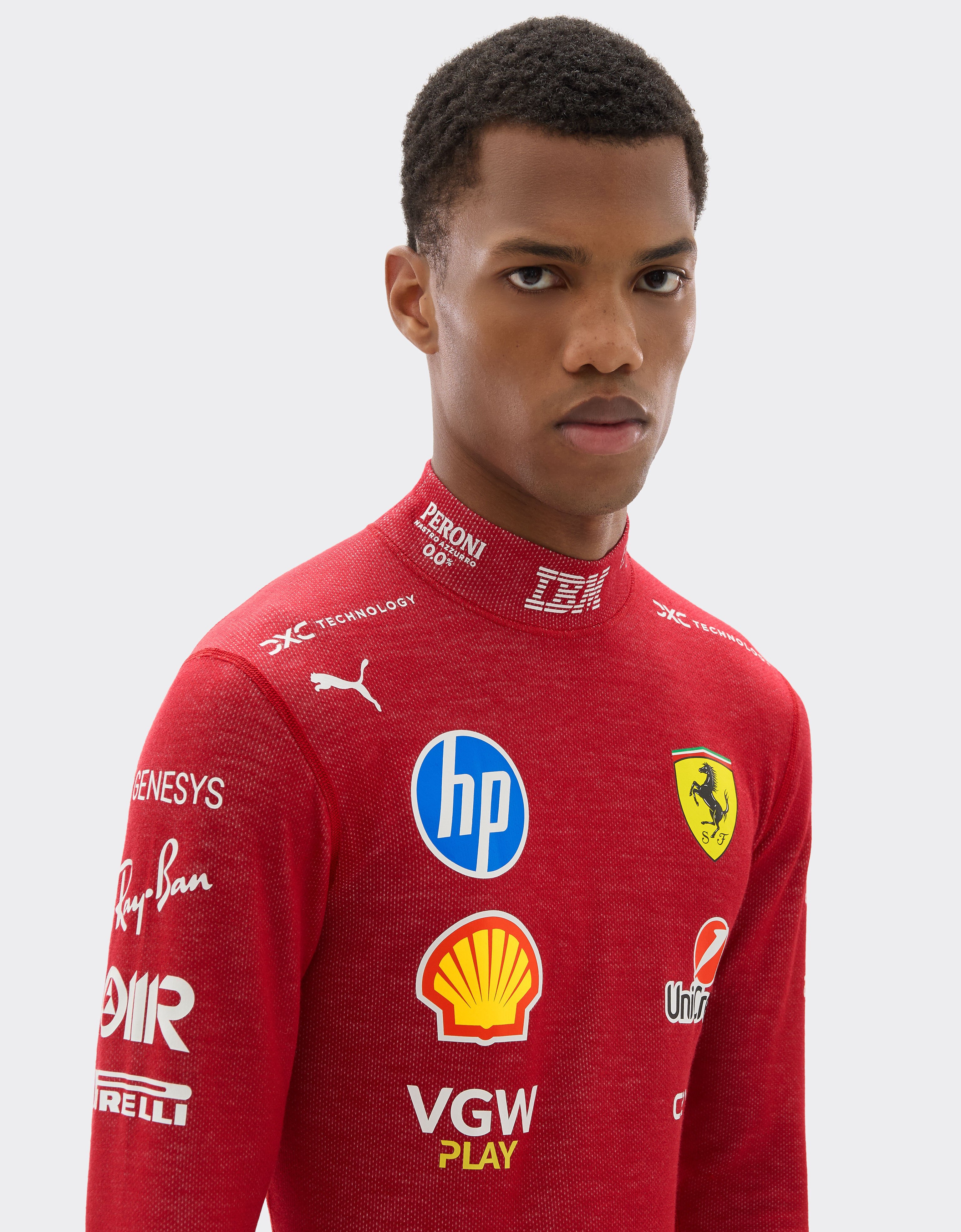 Ferrari Lewis Hamilton Puma racing undersuit for Scuderia Ferrari Red LA08Pf