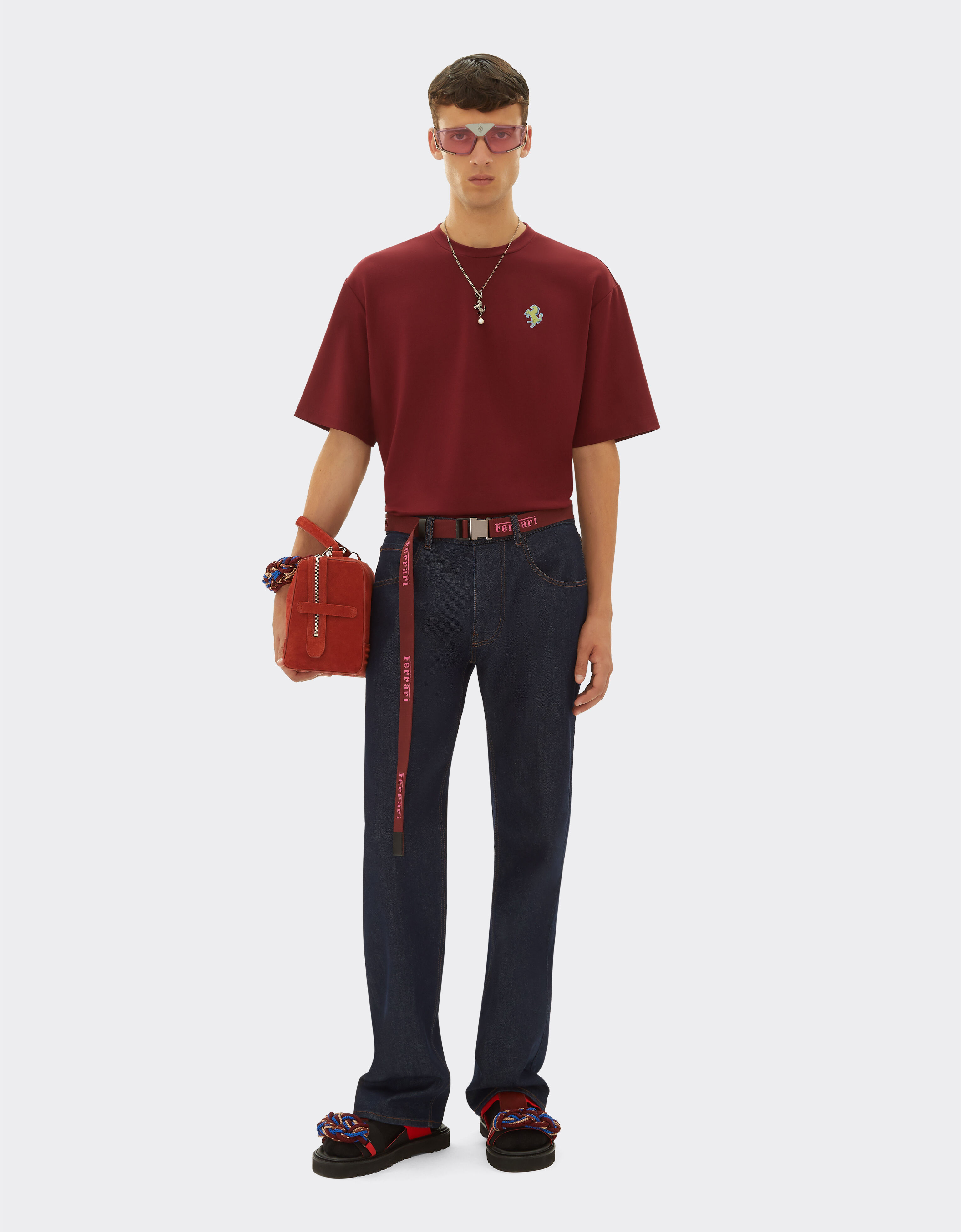 Ferrari Pantalón en denim oscuro con cinco bolsillos Denim oscuro 48326f
