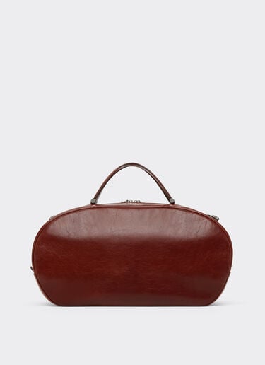 Ferrari The Ferrari Dino Bowling Bag Soft in glossy leather Fired Brick 51326f