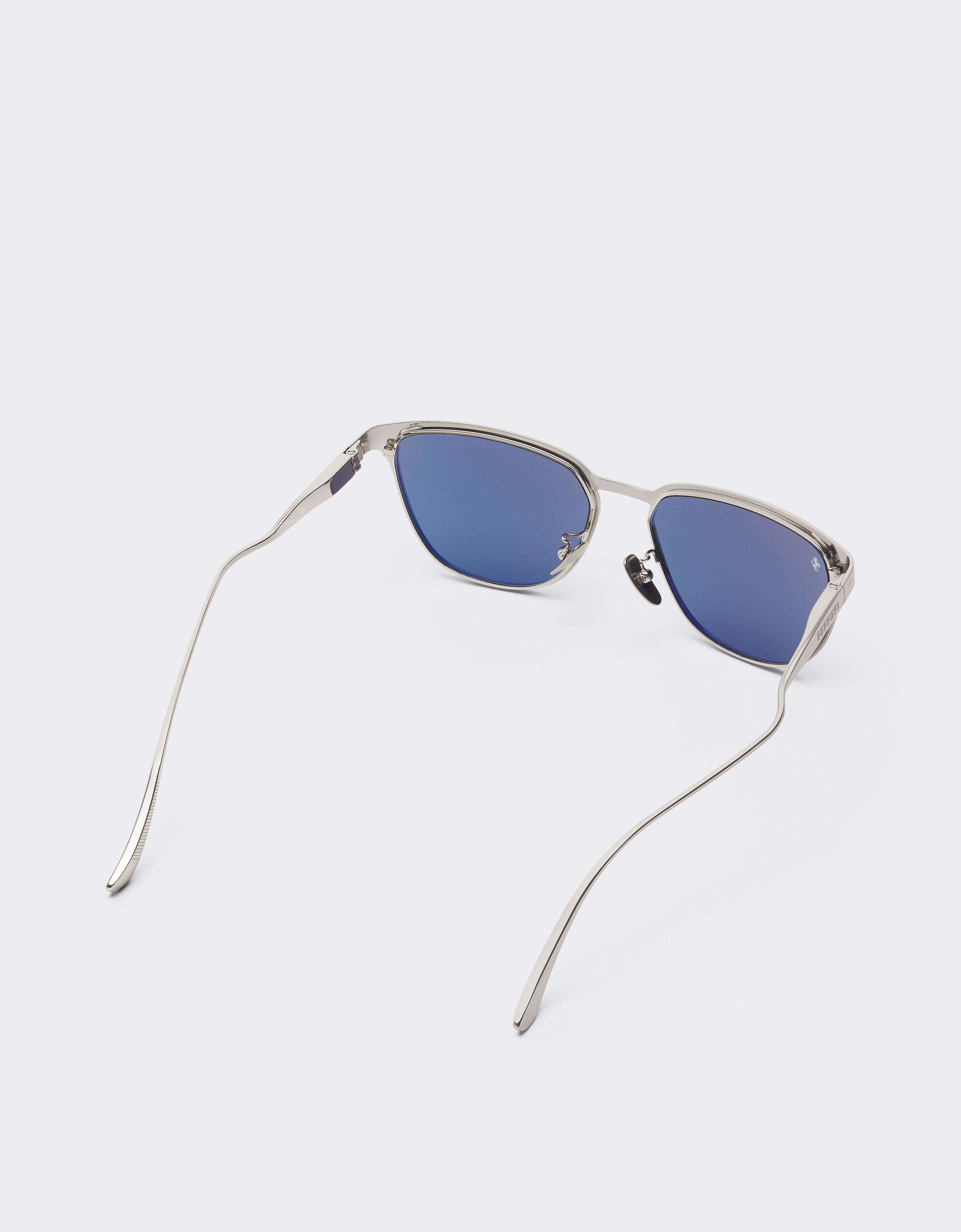 Ferrari Ferrari sunglasses in  silver-coloredmetal  with blue crystal lenses Silver LA0LAf