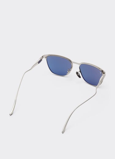 Ferrari Lunettes de soleil Ferrari en métal  argenté avec verres bleus cristal Silver LA0LAf