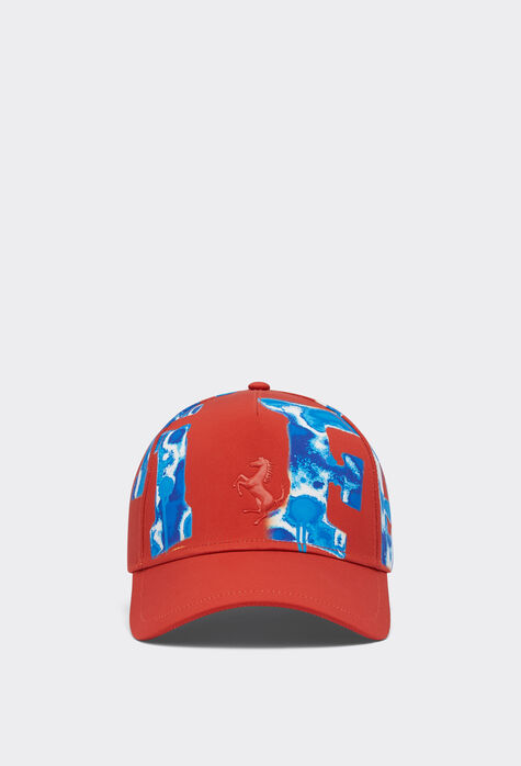 Ferrari Children’s baseball hat with Ferrari Graffiti print Rosso Corsa 20160fK