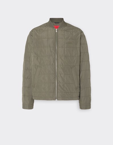 Ferrari Technical Nylon Bomber Jacket with 7x7 Check Verde Cachi CWMOU0037WNY0001f