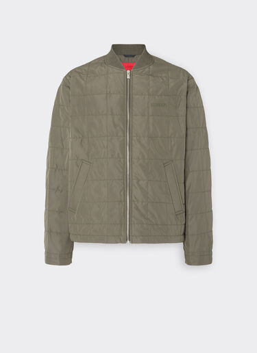 Technical Nylon Bomber Jacket with 7x7 Check Ferrari Technical Nylon Bomber Jacket with 7x7 Check Verde Cachi CWMOU0037WNY0001f