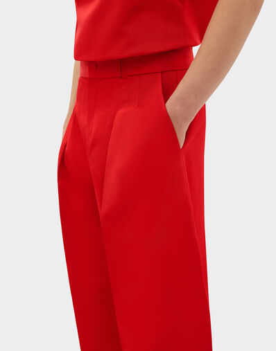 Ferrari Cotton moiré faille trousers Rosso Magma 51031f