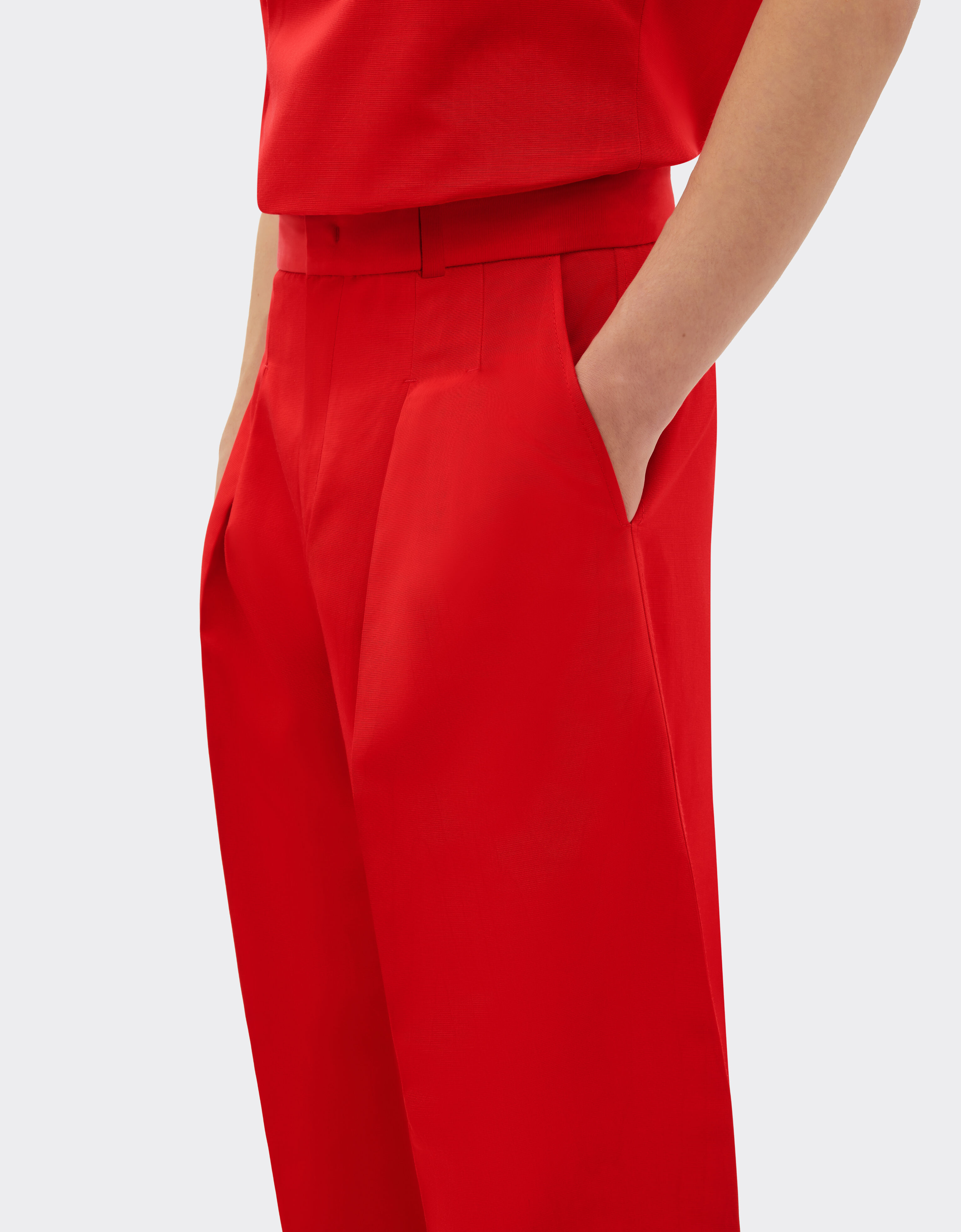 Pantalon en faille de coton moiré Ferrari Pantalon en faille de coton moiré Rosso Magma 51031f