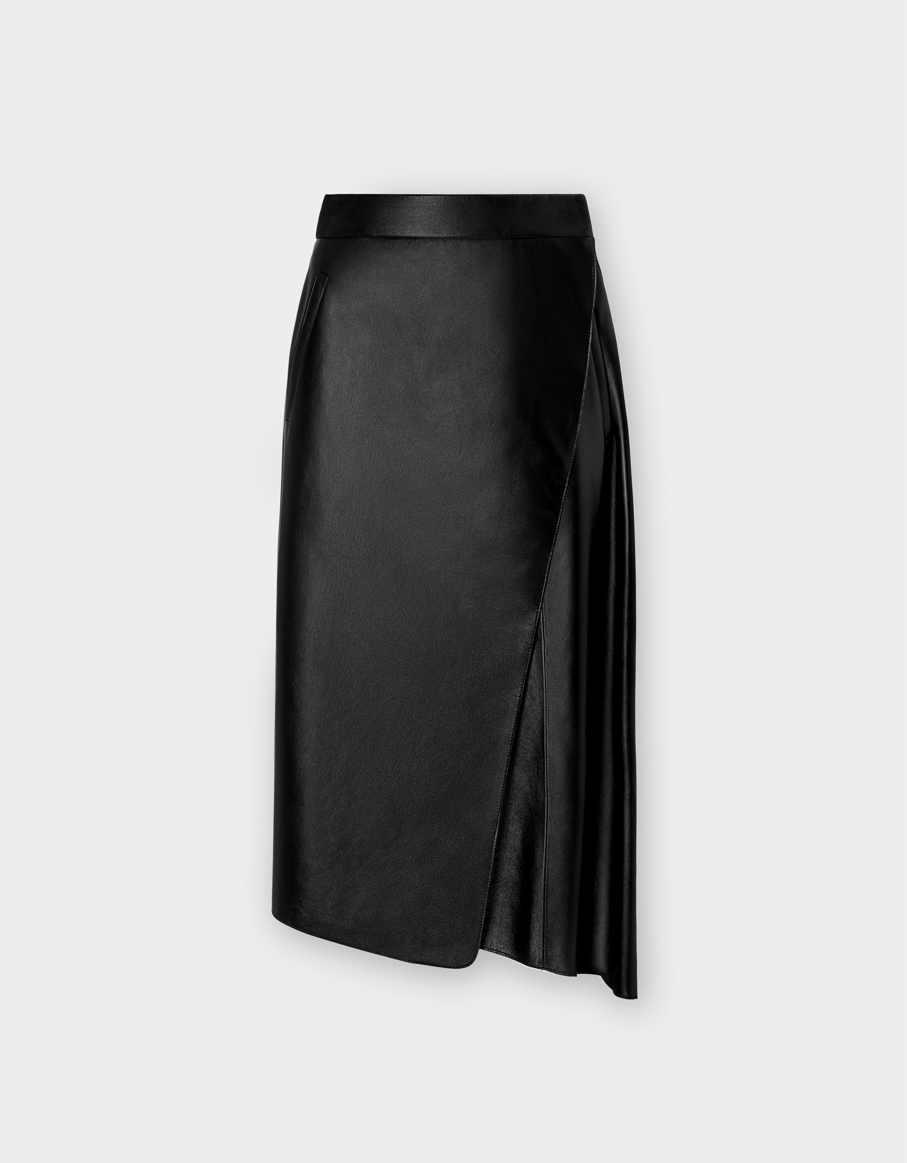 Ferrari Asymmetric leather skirt Optical White 48334f