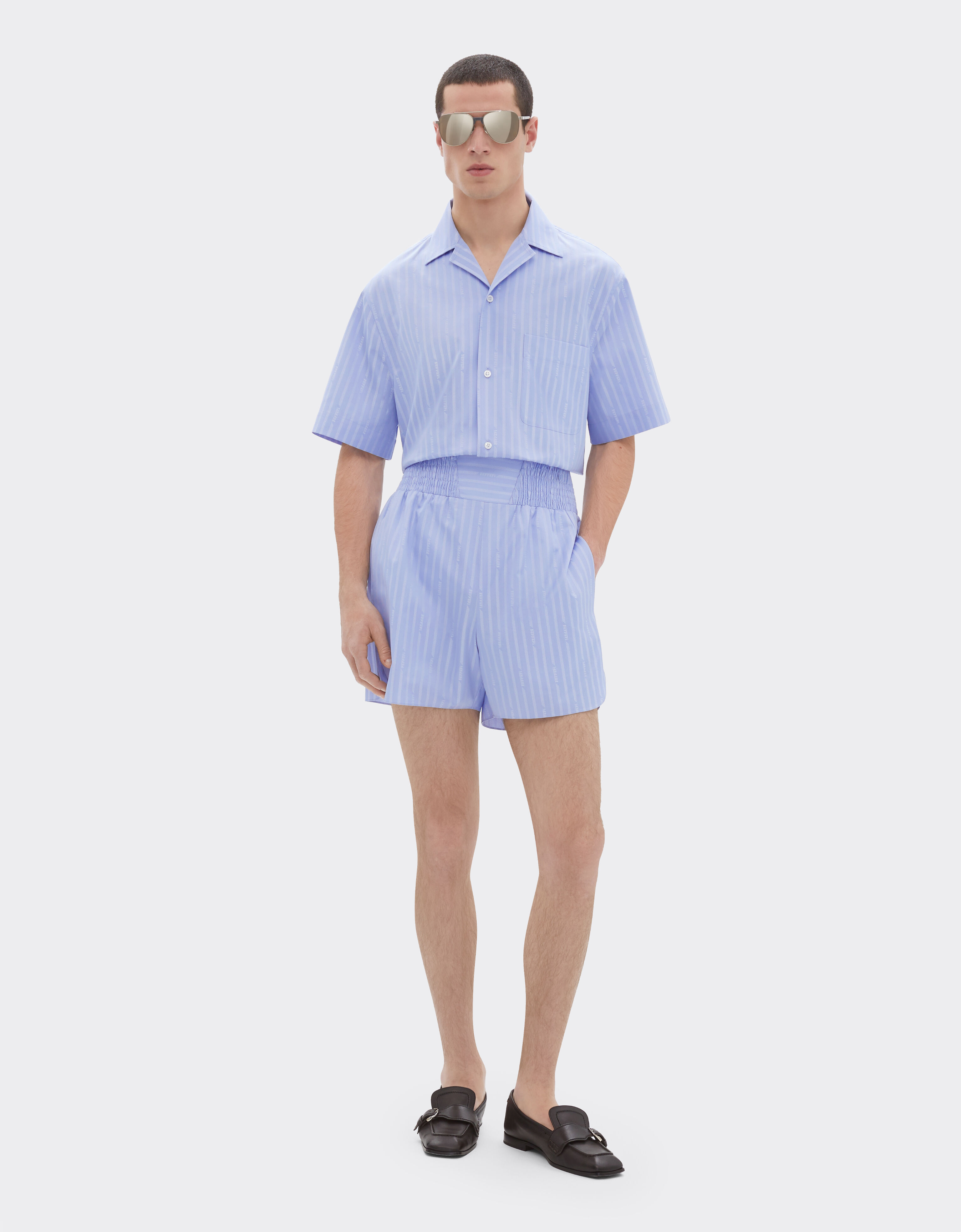 Cotton shirt with Ferrari Monogram pattern Ferrari Cotton shirt with Ferrari Monogram pattern Oxford 50071f