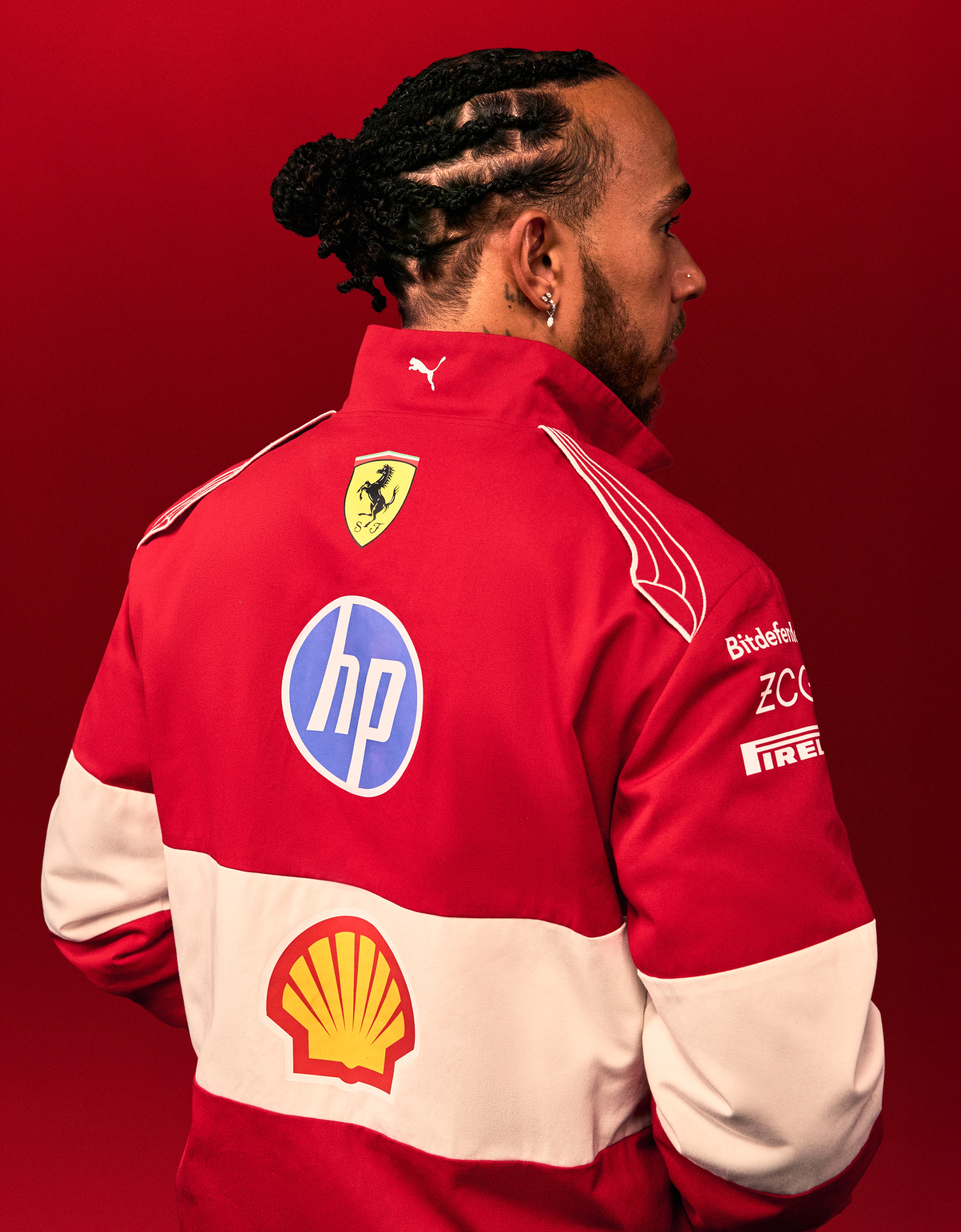 Ferrari Puma for Scuderia Ferrari HP 2025 Team jacket Red LA033f