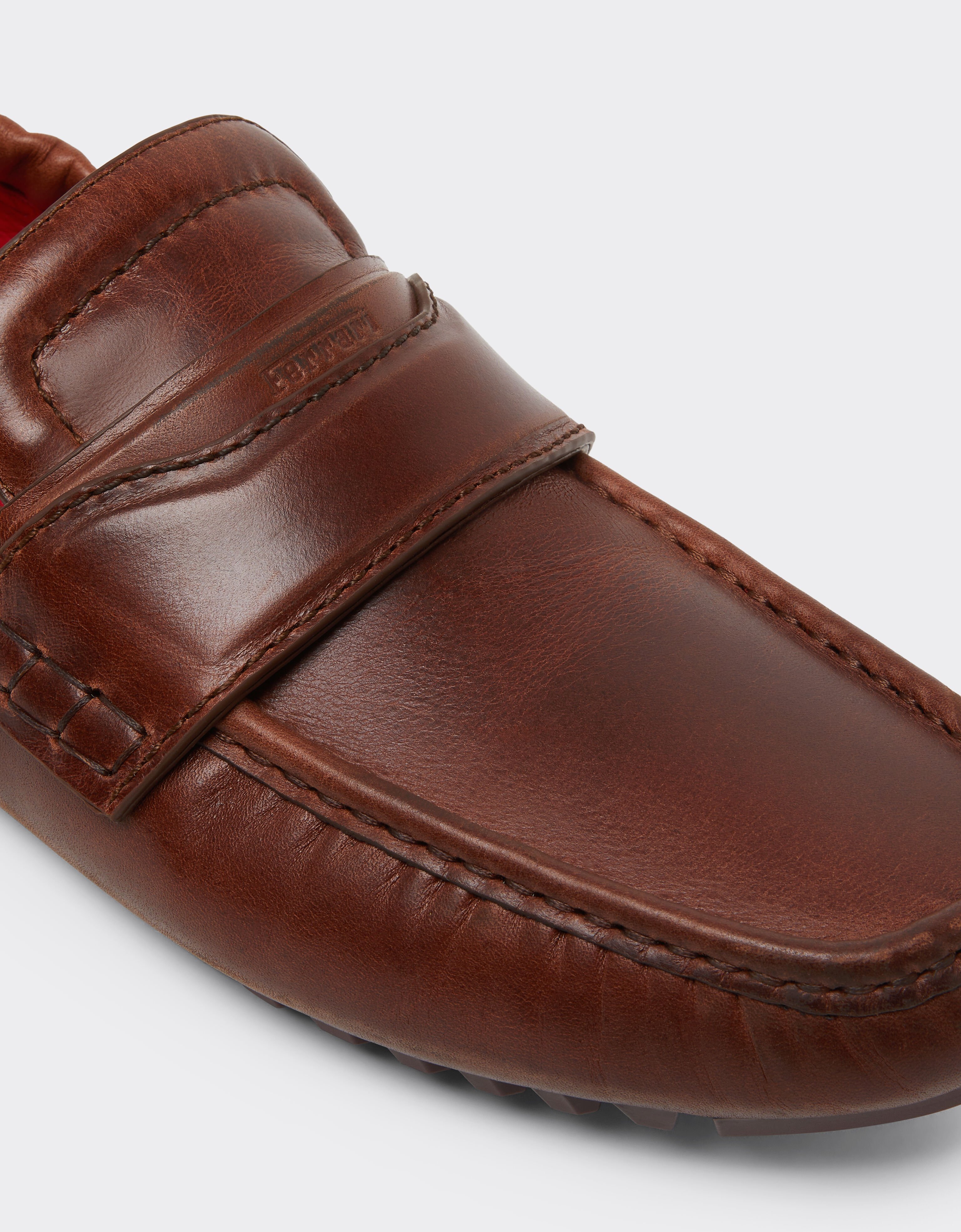 Ferrari Nappa leather driver shoes Brown 49990f