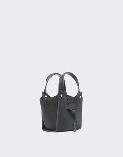 Tote Bag Mini in Pelle Scamosciata Ferrari Tote Bag Mini in Pelle Scamosciata Grigio Titano CBWTO0018YL00046f