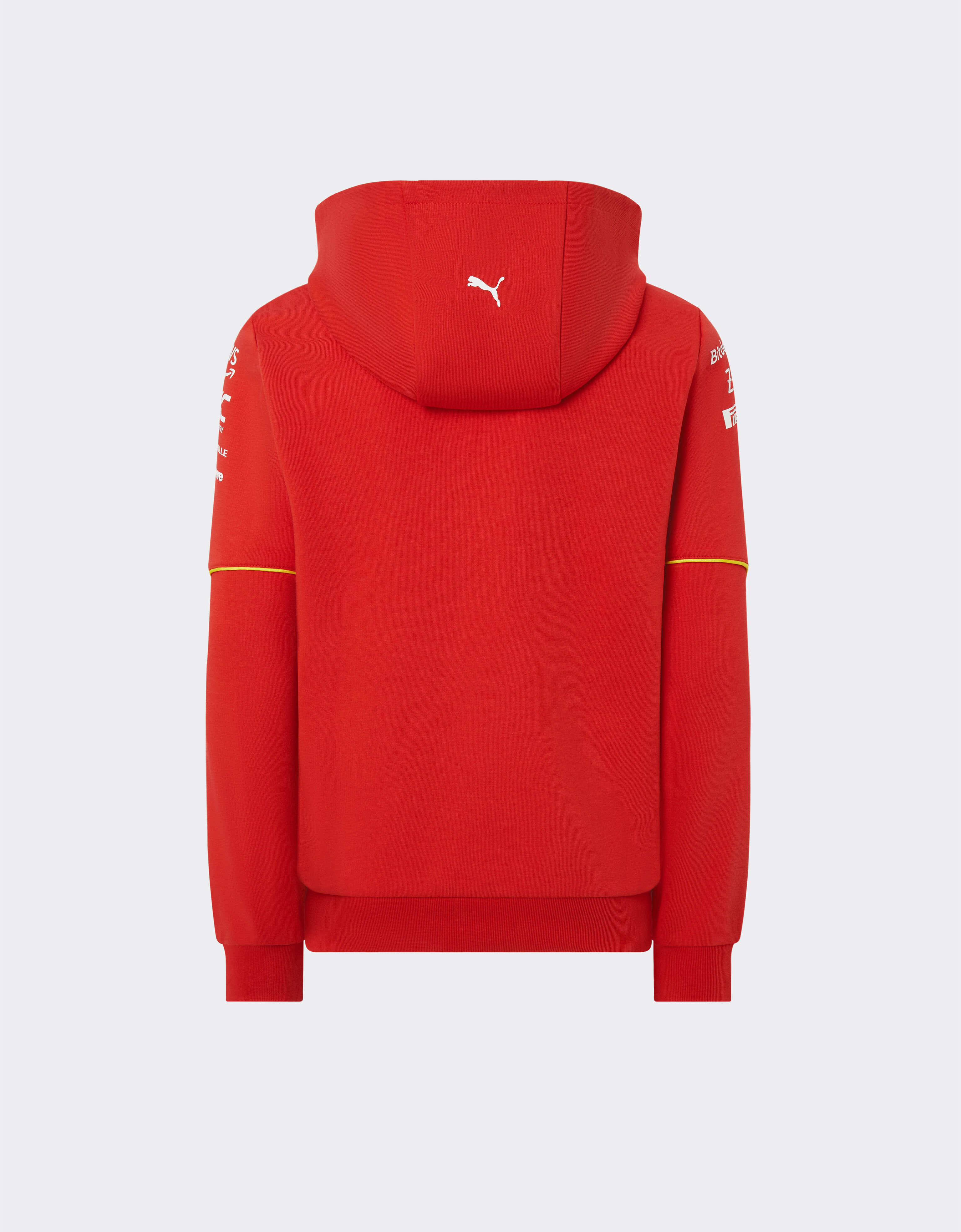 2024 Junior Scuderia Ferrari Team Replica hooded sweatshirt in Rosso Corsa Ferrari