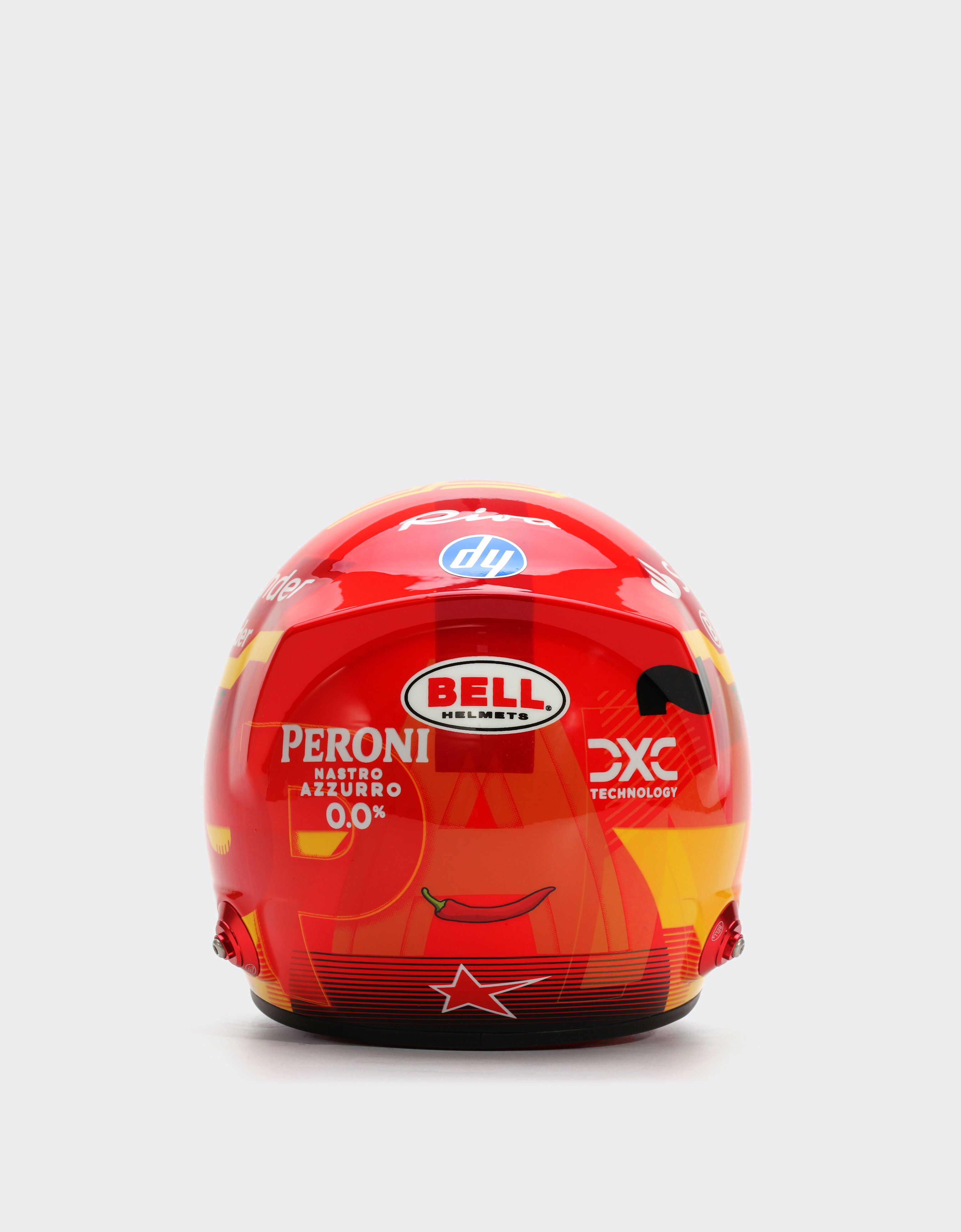 Ferrari Mini-casque Carlos Sainz à l'échelle 1:2 - Édition spéciale Espagne 2024 Rouge F1355f