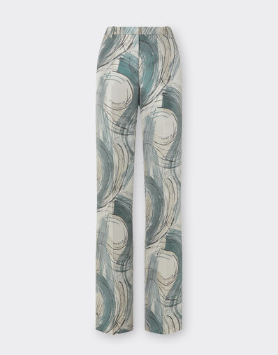 Ferrari Jacquard trousers with brushed motif Ecru 21769f