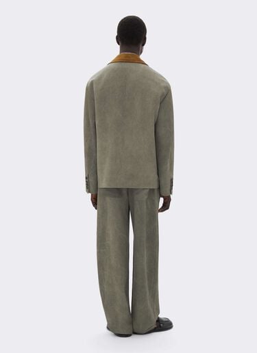 Ferrari Cady Jacket with Contrast Collar Olive green CWMJK0006WVI0005f