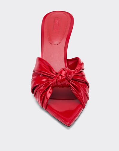 Ferrari Patent leather sandal with knotted design Racing red 49109f